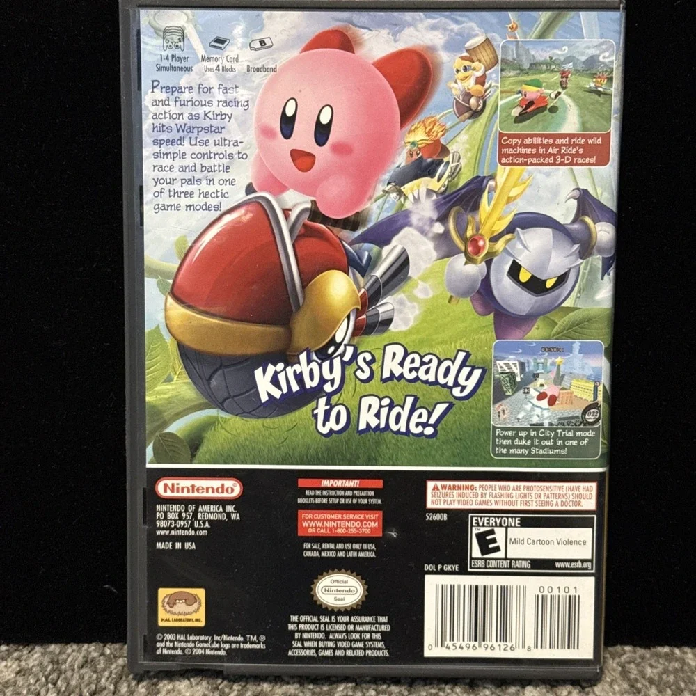 Kirby‎ Air Ride (Nintendo GameCube, 2003) No Manual, Tested Works